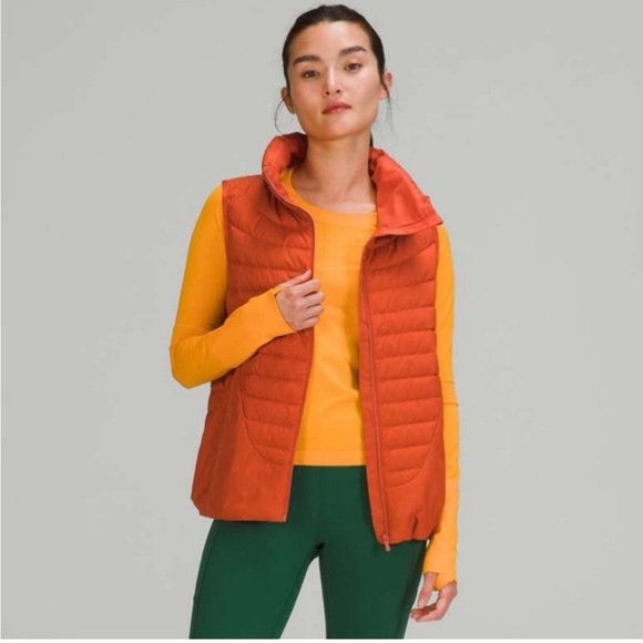 Lululemon canyon orange lightweight relaxed fit down vest size 6 - Picture 4 of 15